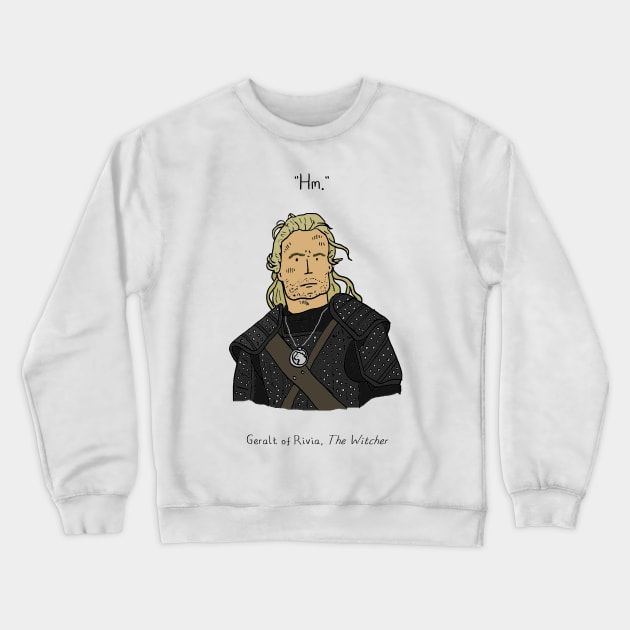 The Witcher, Geralt of Rivia, hm Crewneck Sweatshirt by JennyGreneIllustration